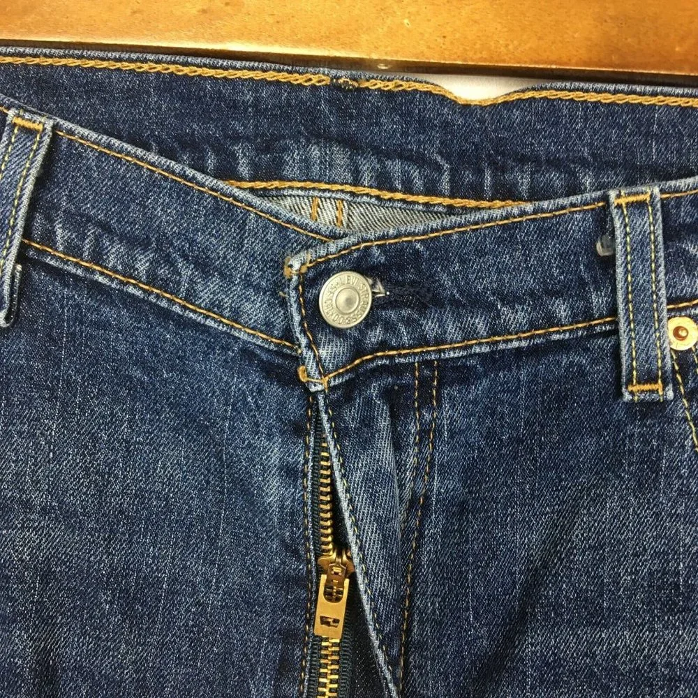 Levis 505 Mens Regular Fit Blue Jeans 40x30 Cotton Stretch‎ Blend Denim